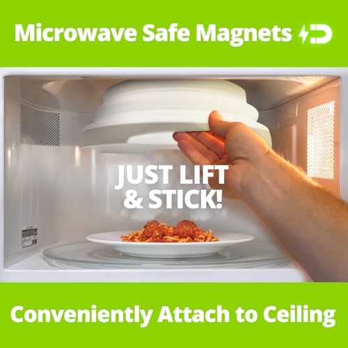 Magnetic Microwave Splatter Cover (12 Inch - Full Size Microwaves - White)