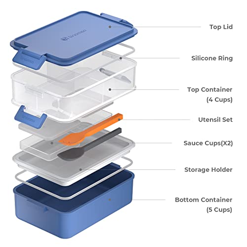 Stackable 2 Tier Adult Bento Box