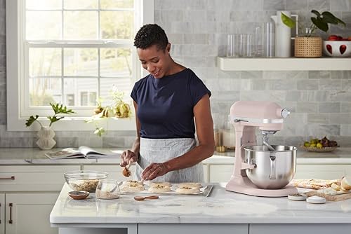 7 Quart Bowl Lift Stand Mixer with Accessories (Feather Pink)