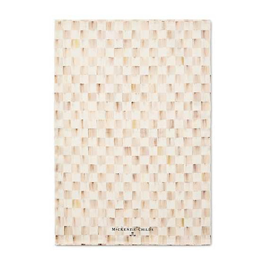 Cotton Dish Towel (Mocha Check / 1-Pack)