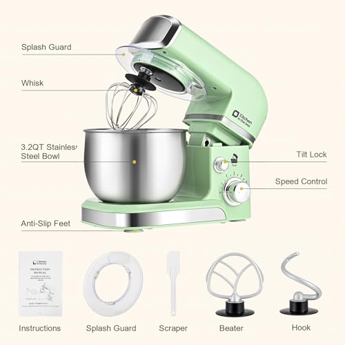 Stand Mixer 3.2Qt Small Electric Food Mixer