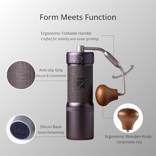 J Ultra Manual Coffee Grinder Iron Gray