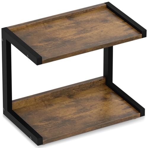 Kitchen Counter Shelf Organizer (Rustic Brown / Small)