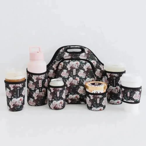 CanSok Sleeve for Beer & Soda Insulated Neoprene Cover (Bloom at Night / 12oz Slim Can Sleeve)