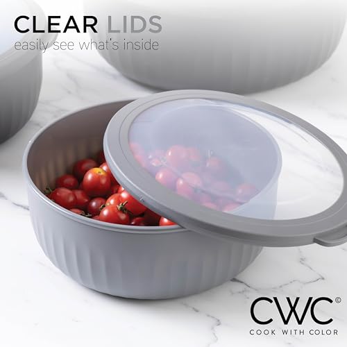 Prep Bowls with Lids (Black/White / 12 Piece Set - Wide Bowls)