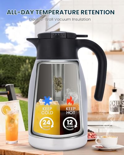 51oz Thermal Coffee Carafe with Infuser (Gray / 50.7 Ounces)