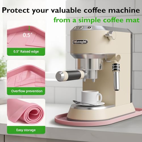 Silicone Coffee Mat (Pink / 15.8" x 9.8")