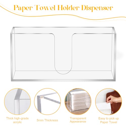 4Pack Acrylic Countertop Paper Towel Dispenser (4 Count)