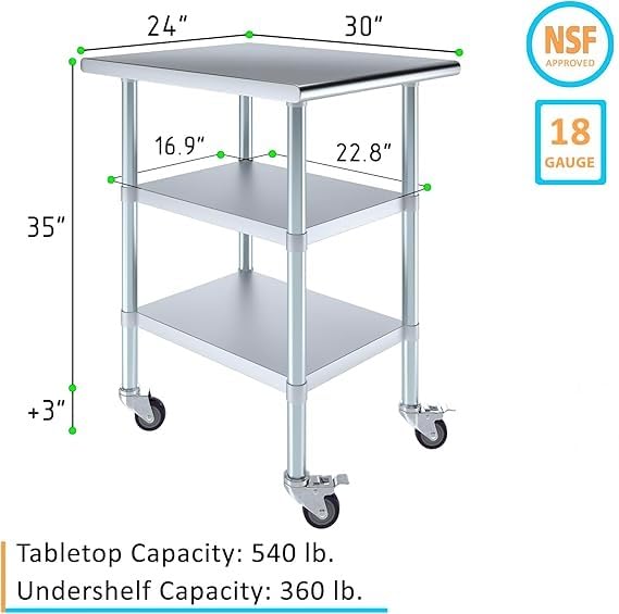 24x30 Heavy Duty Work Table (24" Long x 30" Deep)