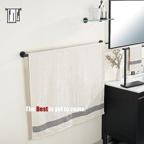 Bath Towel Bar Black (Black / 39 Inch)