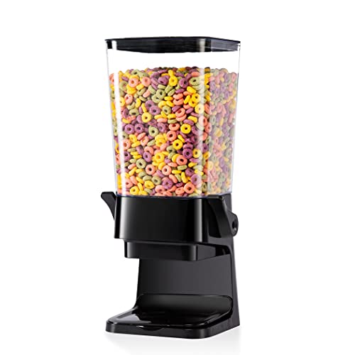 5L Cereal Dispenser Countertop with lids (Black / Large)