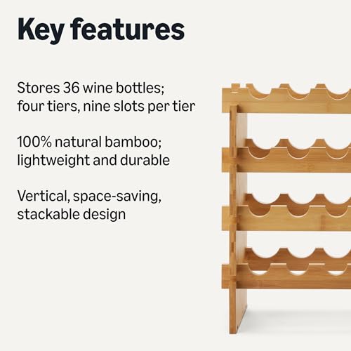 Stackable Bamboo Wine Rack
