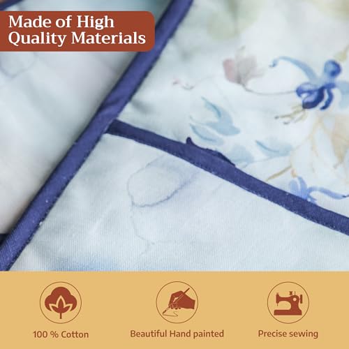 Double Oven Mitts 100% Cotton Double Oven Glove (046 - Lazy Summer Days / 7" x 35" (Double Oven Mitt))