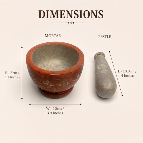 Mortar and Pestle (Rustic Floral)