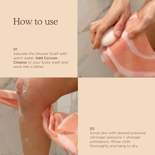 Extra Long Shower Scarf (1 Count (Pack of 2))
