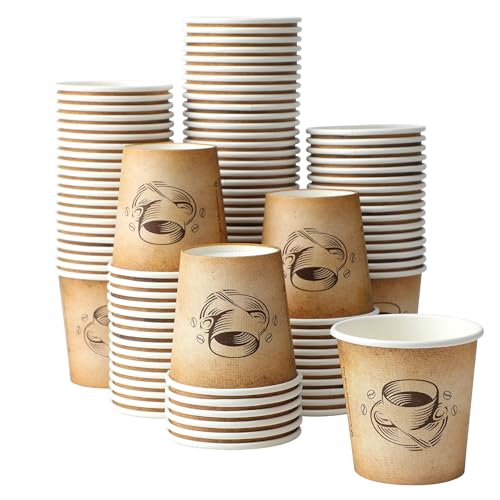 600 Pack 4 oz Small Coffee Cups Disposable Paper Espresso Cups (4OZ-600)
