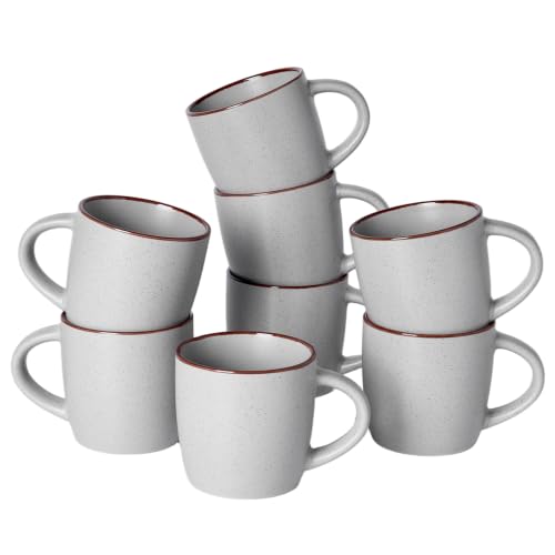 Mercury Coffee Mugs 13 oz (Mercury- Light Grey / 8 Count (Pack of 1))