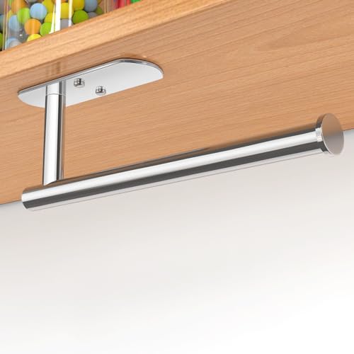 Self Adhesive Paper Towel Holder Under Cabinet Mount (Polished Chrome / 1 Pack)