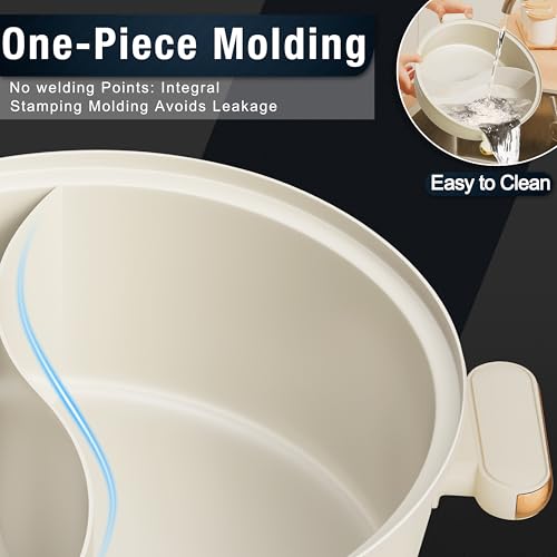 6L Hot Pot Electric with Divider (Beige)