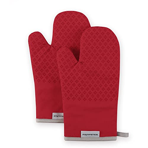 Asteroid Oven Mitt Set (7"x12.5" / Fire Red)