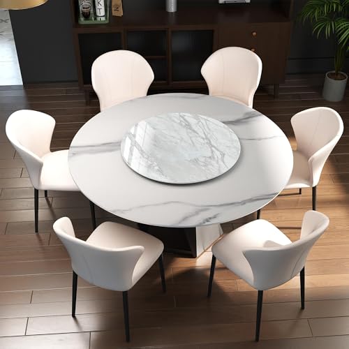 23.6" Lazy Susan for Table Top Sintered Stone Rotating Serving Tray for Dining Table