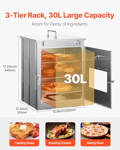 Foldable Camping Oven (30 Liters / Silver)