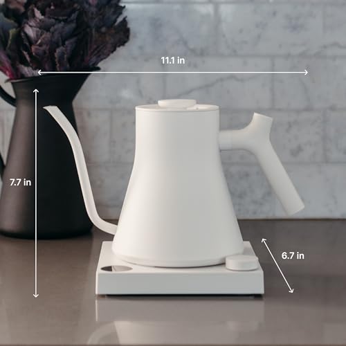 Stagg EKG Pro Gooseneck Electric Kettle (Matte White with Maple Wood Handle / EKG Pro)