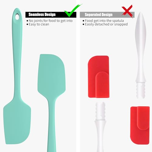 600°F Heat Resistant Silicone Spatula Scrapers (Set of 3 / Multicolor 4)