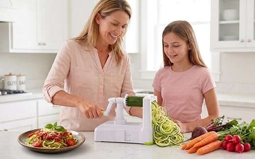 10 Blade Vegetable Spiralizer (White (10 Blades))