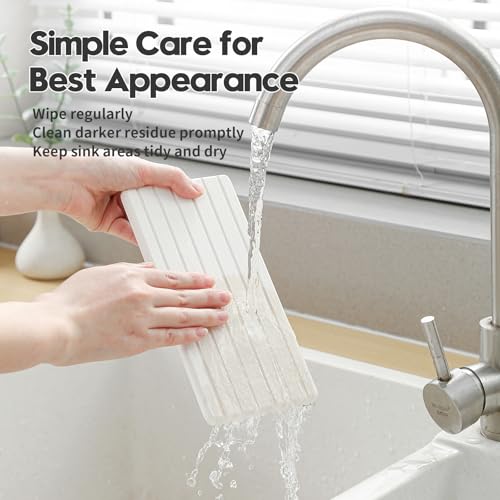 3 Pack Water Absorbent Diatomite Coasters (3 Pack - White - 1pc of 8"x 3.8" and 2pcs of 3.8"x 3.8")
