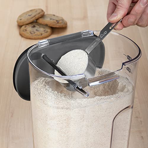 International ProKeeper+ Clear Plastic Airtight Food Baker's Kitchen Storage Organization Container Canister Set with Magnetic Accessories (2- Piece Set)