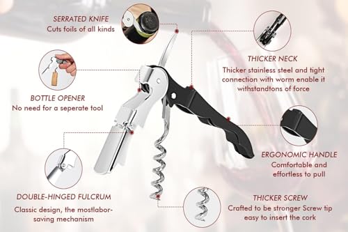 Professional Waiter Corkscrew Wine Openers Set (50 Count)