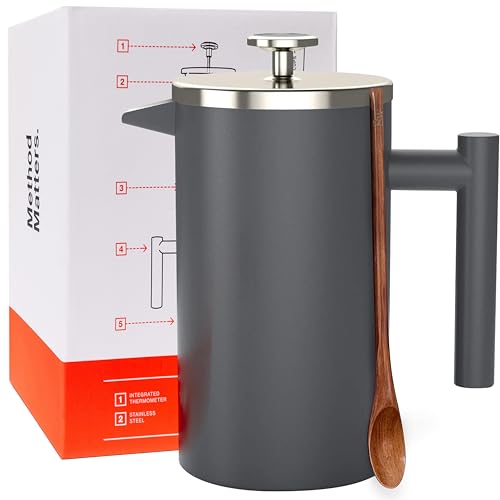 French Press Coffee Maker (Grey)