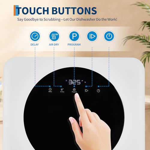 Portable Dishwasher Countertop with Large LED Display (With-Tank)