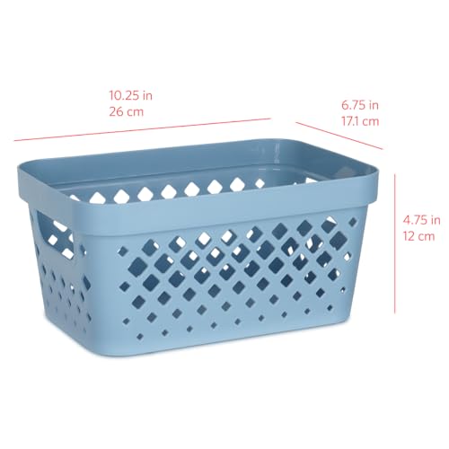 Plastic Baskets for Organizing (Marina Blue / 1 Gallon)