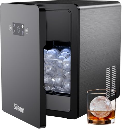 2" Sphere Clear Ice Maker Countertop (Matte Black / 2.0" Sphere Ice)