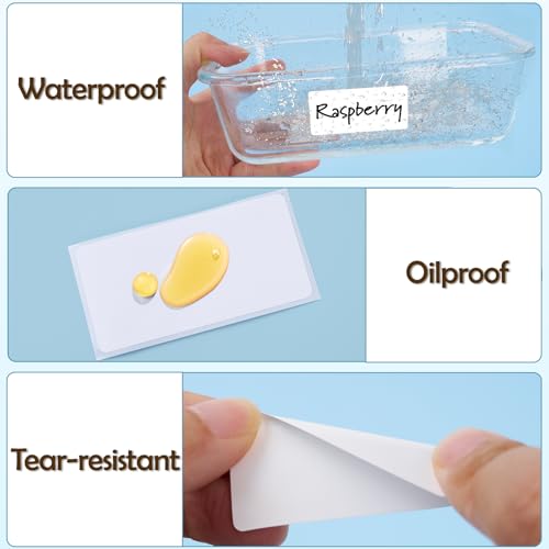 1400 Pcs 1"x2" Blank Removable Freezer Labels for Food Containers