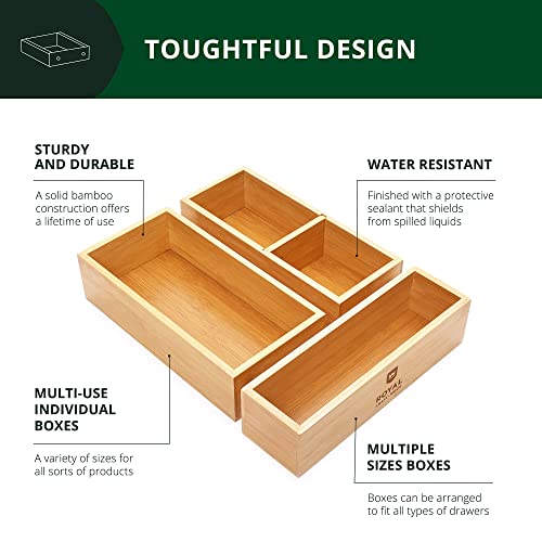 Luxury Bamboo Drawer Organizer Storage Box