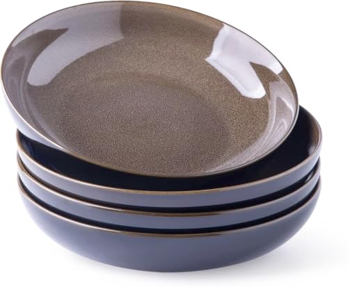 9.0" Ceramic Pasta Bowls Set of 4 (Set of 4 / Coffee)