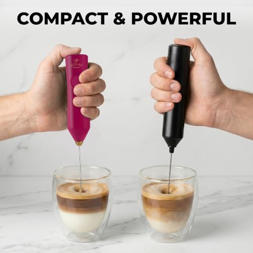 Rechargeable Milk Frother Handheld (ZK Dynamic Tornado Dragonfruit / Rechargeable Z1 Motor Max)