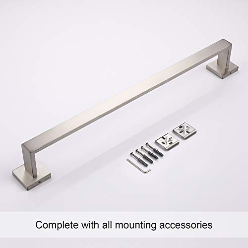 23.6 Inch Black Single Towel Bar Rack (Brushed Nickel / 23.6-Inch)