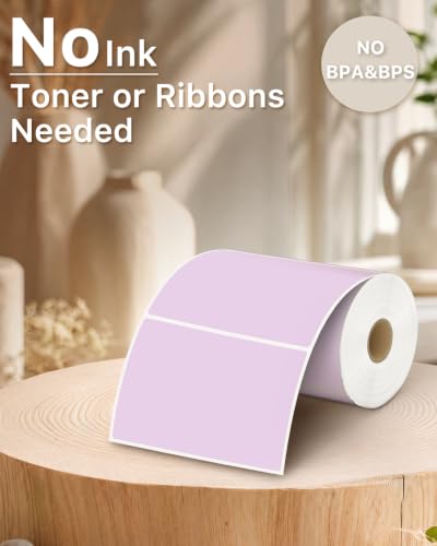 4x3 Inch Thermal Labels (4"x3" / Purple)