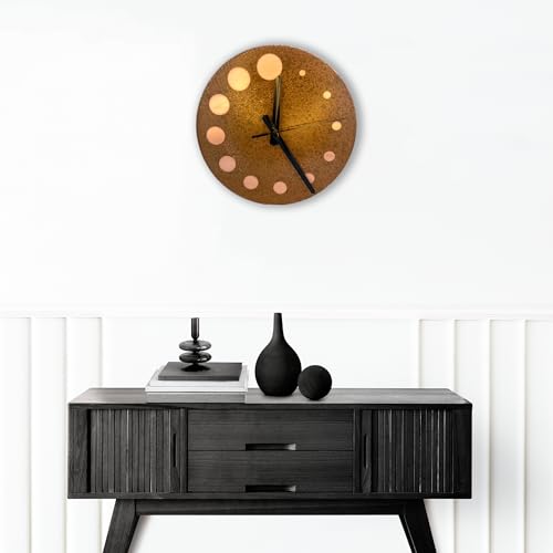 Handmade Pure Copper Wall Clock for Home Decoration (Circles of Time / 17.7)