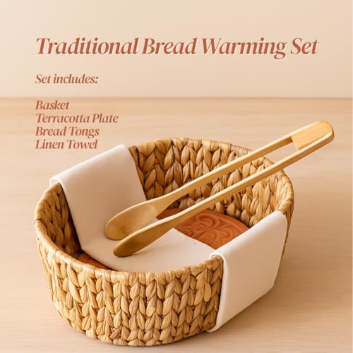 Bread Basket with Warmer & Tongs (Modern)