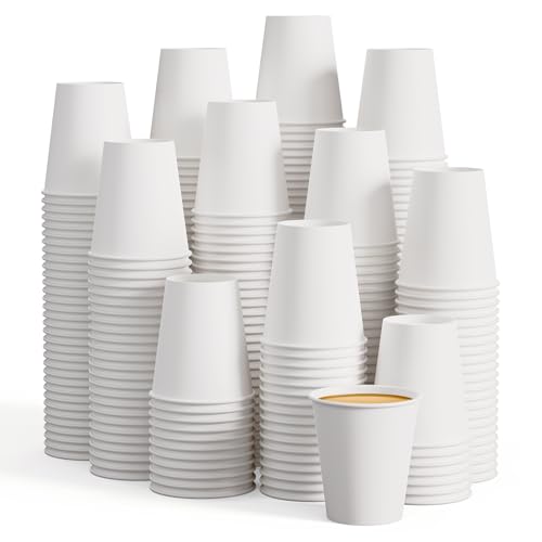 400 Pack 8 oz Disposable Paper Coffee Cups (8oz-400)