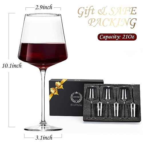 21Oz Crystal Wine Glasses Set of 6 (6 Count)