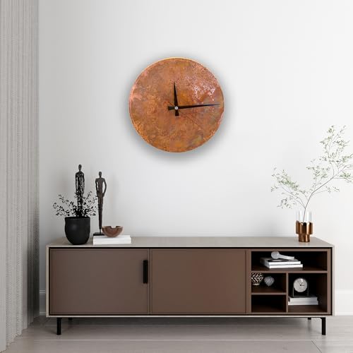 Handmade Copper Wall Clock Artisan Touch in Every Piece (Rusty Clock / 11)