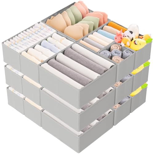 15 Pack Drawer Organizer for Clothes (15 Count)