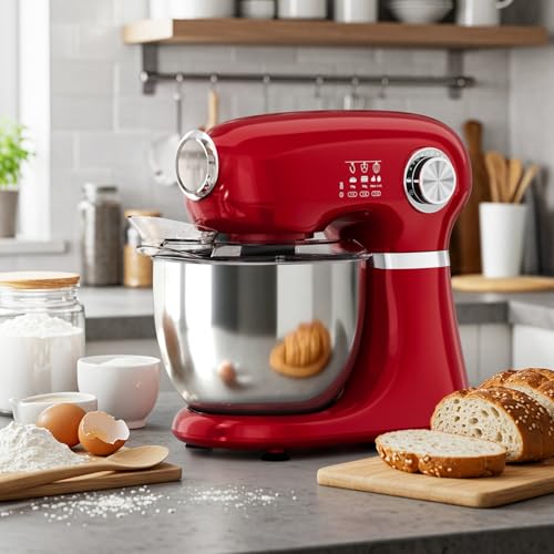 Stand Mixer 12 Speeds Tilt (Red)