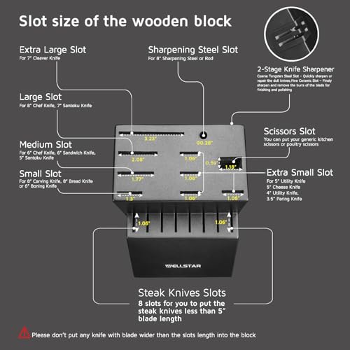 18 Slot Kitchen Knives Block (18 Count)